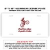 6 X 12 Full Size Aluminum License Plate for Cars and Trucks  Thumbnail