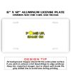 6 X 12 Full Size Aluminum License Plate for Cars and Trucks  Thumbnail