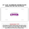 6 X 12 Full Size Aluminum License Plate for Cars and Trucks  Thumbnail