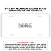 6 X 12 Full Size Aluminum License Plate for Cars and Trucks  Thumbnail