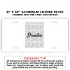 6 X 12 Full Size Aluminum License Plate for Cars and Trucks  Thumbnail