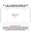 6 X 12 Full Size Aluminum License Plate for Cars and Trucks  Thumbnail