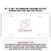 6 X 12 Full Size Aluminum License Plate for Cars and Trucks  Thumbnail