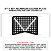 6 X 12 Full Size Aluminum License Plate for Cars and Trucks  Thumbnail