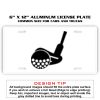 6 X 12 Full Size Aluminum License Plate for Cars and Trucks  Thumbnail