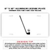 6 X 12 Full Size Aluminum License Plate for Cars and Trucks  Thumbnail