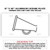6 X 12 Full Size Aluminum License Plate for Cars and Trucks  Thumbnail