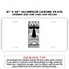 6 X 12 Full Size Aluminum License Plate for Cars and Trucks  Thumbnail