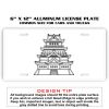 6 X 12 Full Size Aluminum License Plate for Cars and Trucks  Thumbnail