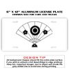 6 X 12 Full Size Aluminum License Plate for Cars and Trucks  Thumbnail
