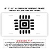 6 X 12 Full Size Aluminum License Plate for Cars and Trucks  Thumbnail