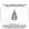 6 X 12 Full Size Aluminum License Plate for Cars and Trucks  Thumbnail