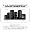 6 X 12 Full Size Aluminum License Plate for Cars and Trucks  Thumbnail