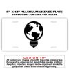 6 X 12 Full Size Aluminum License Plate for Cars and Trucks  Thumbnail