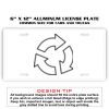 6 X 12 Full Size Aluminum License Plate for Cars and Trucks  Thumbnail