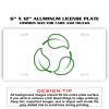 6 X 12 Full Size Aluminum License Plate for Cars and Trucks  Thumbnail