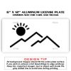 6 X 12 Full Size Aluminum License Plate for Cars and Trucks  Thumbnail
