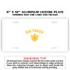 6 X 12 Full Size Aluminum License Plate for Cars and Trucks  Thumbnail